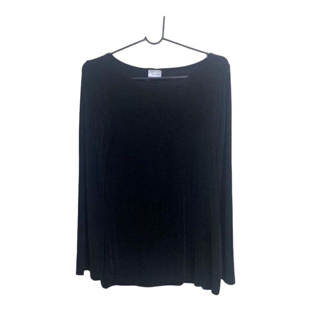 Spiegel Black Shimmer Long Sleeve Tunic Top – Size S